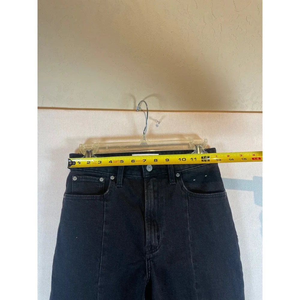 Abercrombie & Fitch Curve Love The Skinny High‎ Rise Split Hem Black Jeans 25 0S